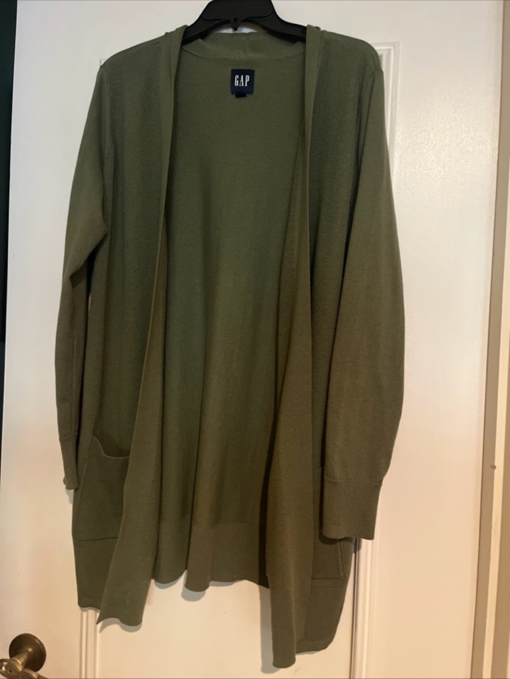 GAP Olive Green Open-Front Women's Cardigan